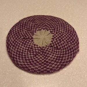Made in Italy Knitted Beret 20% Mohair Wool Super soft! 11” x 11”
